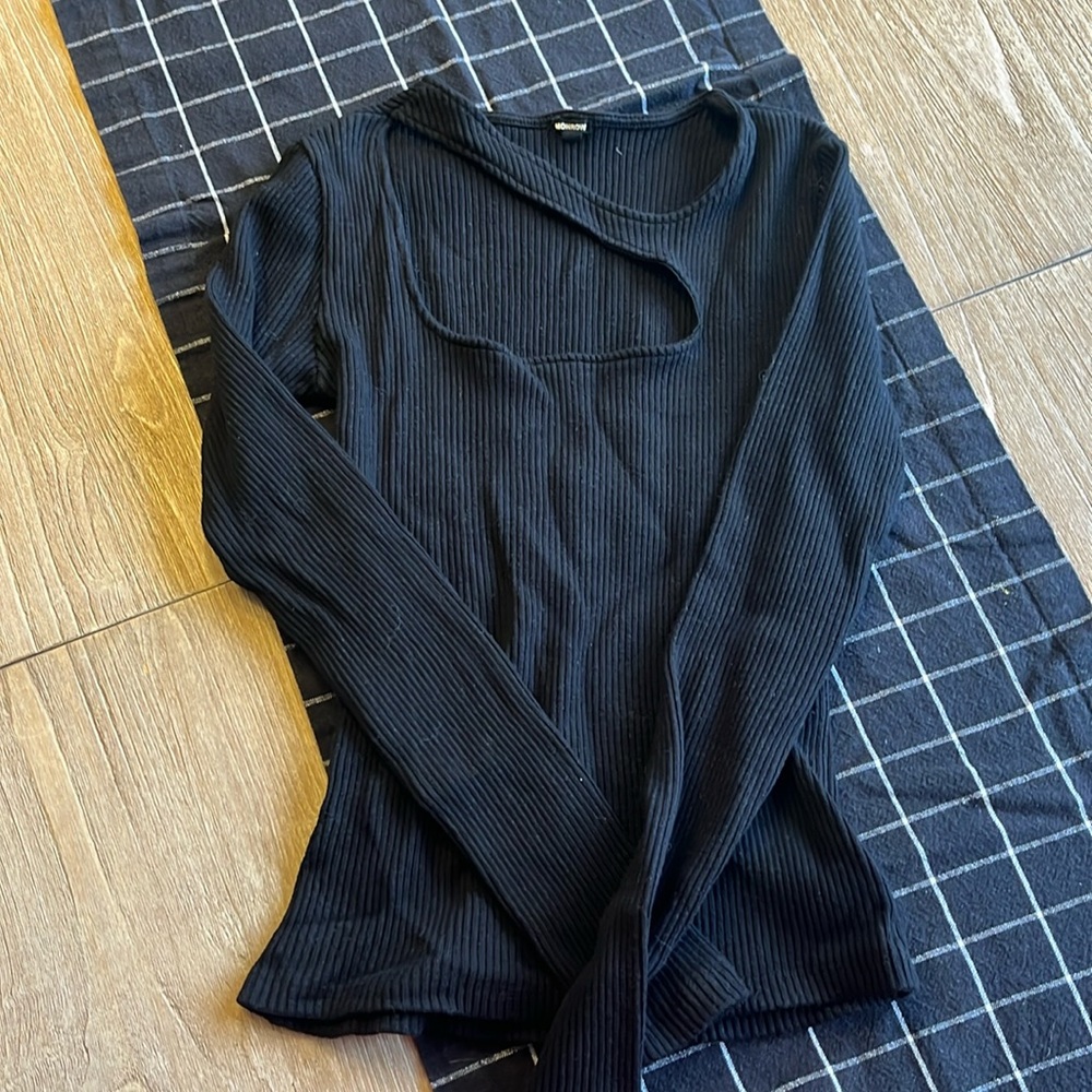 Monrow cut out long sleeve top